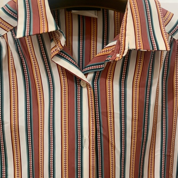 Pinstripe Very Rare Vintage Button Down Blouse size Small - Picture 4 of 4